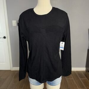 DO by Dee Ocleppo Fiona Sweater Black Rib Stitch Textured Pullover NWT XL